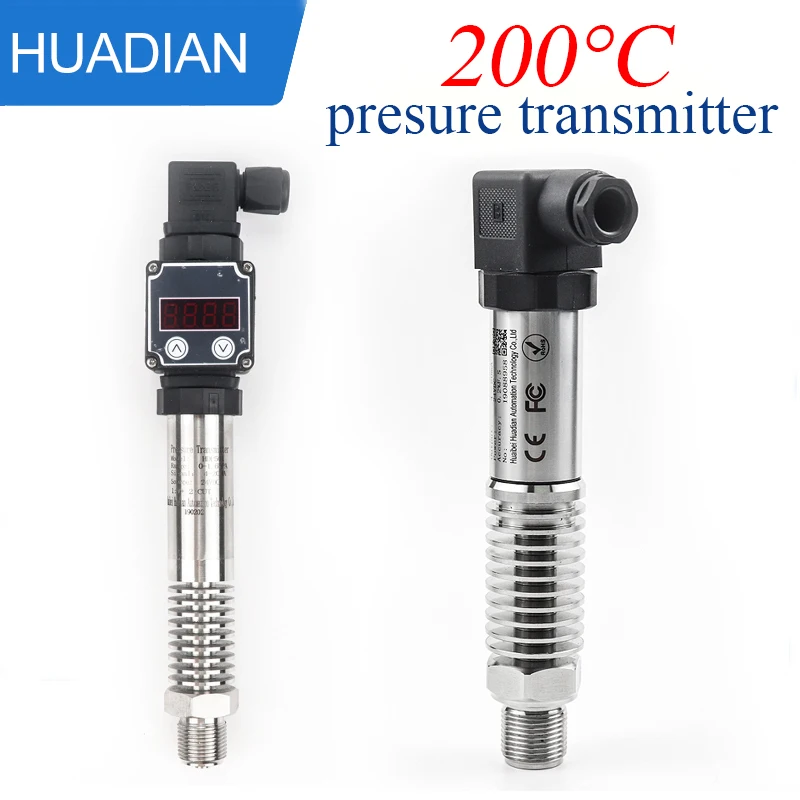 4-20ma hot water pressure sensor for high temperature fluid liquid with 24vdc power supply