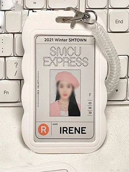 Sharkbang Kpop Postkaarthouder ABS INS Sleutelhanger Kaart Beschermhoes ID Student Kaarten Case Anti-verlies Touw Fotoalbum Organizer