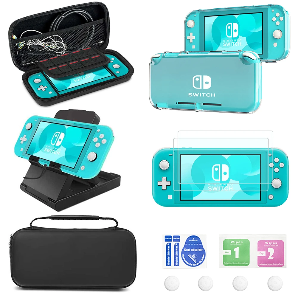 

Комплект аксессуаров для Nintendo Switch Lite с чехлом для переноски, защитный чехол из ТПУ, защита для экрана из закаленного стекла и многое другое
