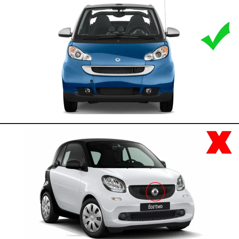 금속 자동차 후면 전면 후드 엠블럼 스티커, 스마트 Forspeed Forjeremy Escooter Roadster Prix Fortwo Forfour 자동차 장식, 2 개