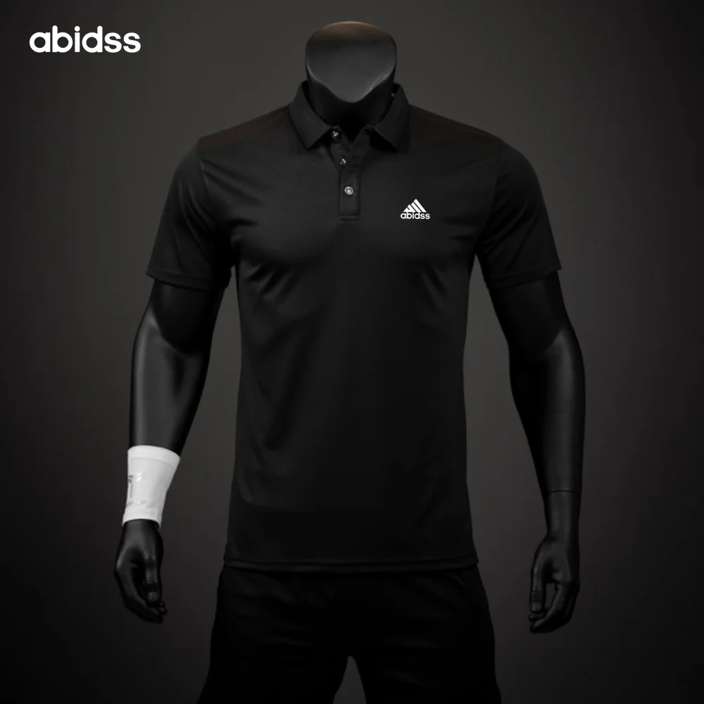 Basic sports polo shirts Running Lapel T-shirts tops Pinhole breathable quick-drying micro-stretch tops Sportswear Summer