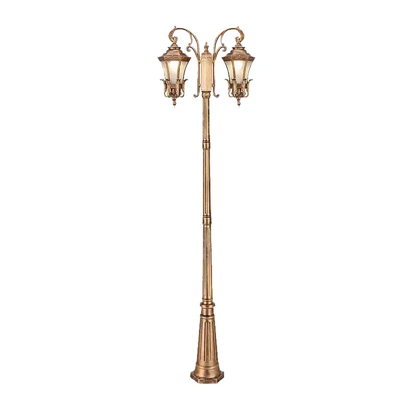 Residential High Pole Lamp, Dual Head Landscape Lamp, Outdoor Waterproof Villa Lawn Lamp, Garden Lamp, Outdoor Lamp ≈230CM