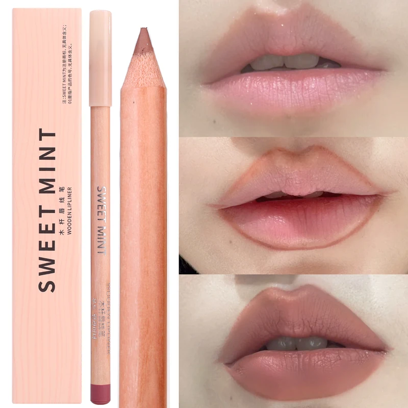 Waterproof Rose Brown Lip Liner Pen Outline Lips Shape Nude Matte Lipstick Pencil Long Lasting Velvet Lipliner Cosmetic Makeup