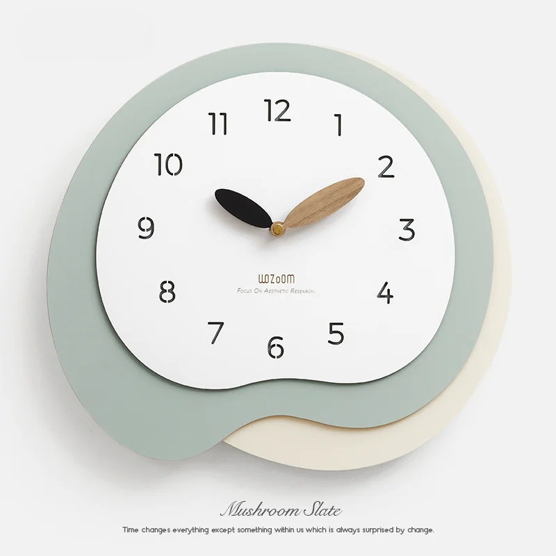 1 Pcs Fashion Nordic Wall Clock Punch-Free Living Room Cute Clock Decoration Creative Home Decoration