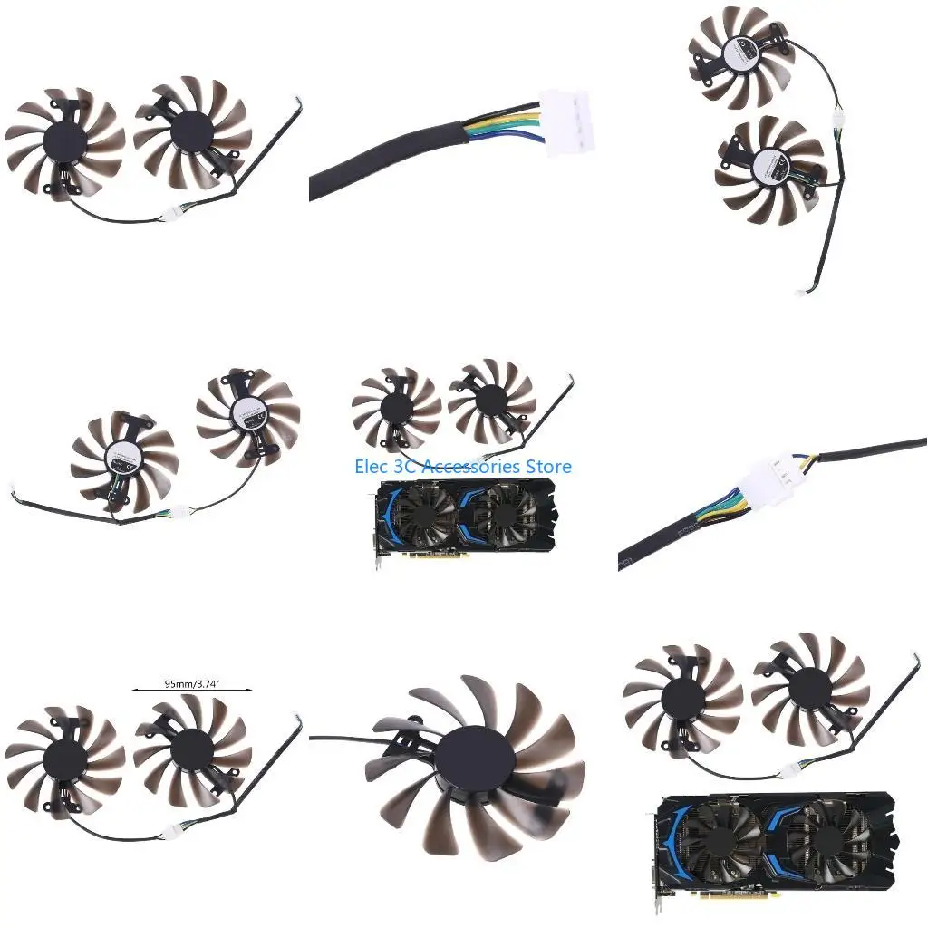Y51A 95mm 12V VGA Cooler Fan Replacement for GKFA2 GALAX GeForce GTX1080 1070 Graphics Video Card DIY Cooling Fan