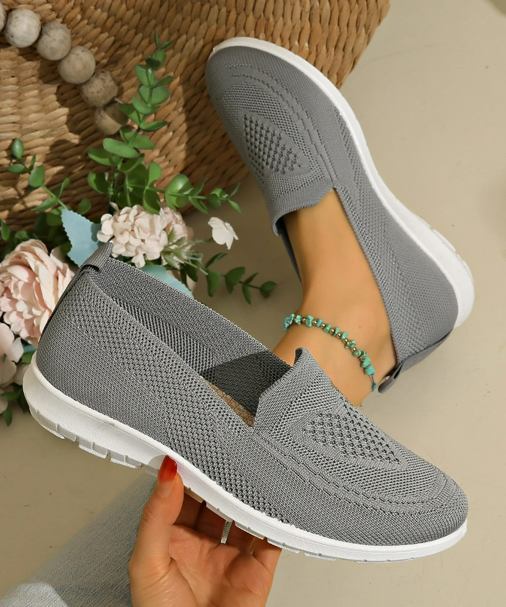 Comfortable casual women's shoes spring and summer breathable fabric uppers solid colors low-cut design soft and outdoor walking