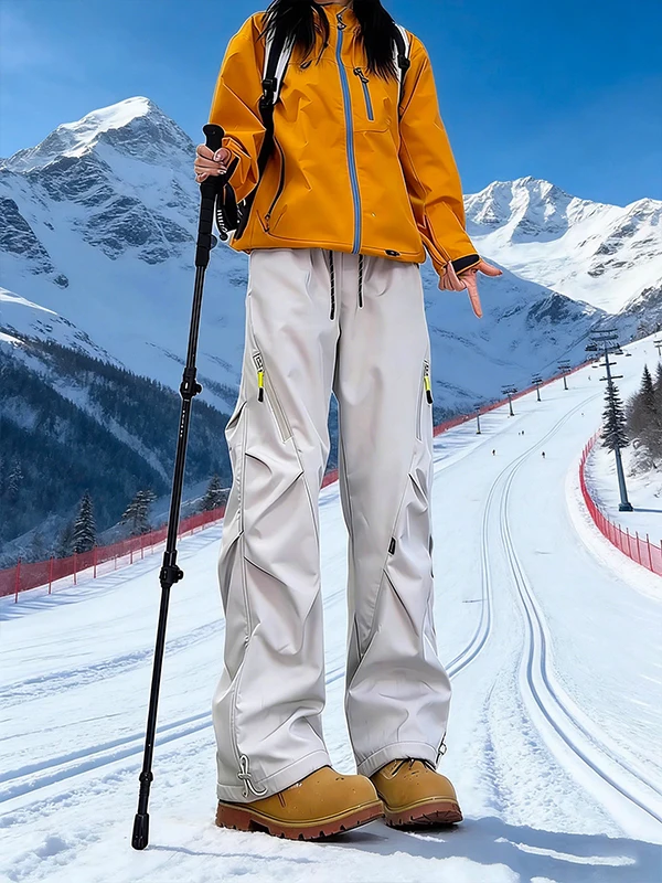 

Thiened Fce Winter Trousers Men's Snowproof Windproof Cold Resistant Workwear Pants for Skiing And Outdoor Activities