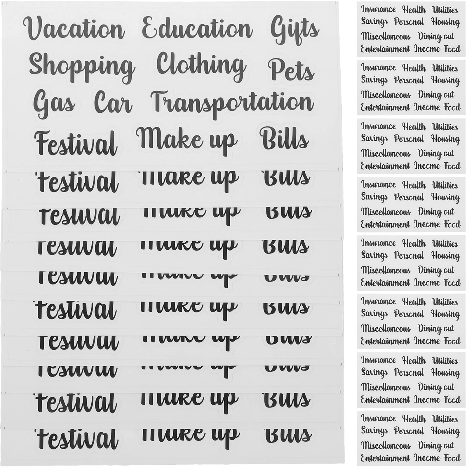 

10 Sets Letter Stickers Cash Envelope Labels Budget Planner Daily Use Household ganization Multi Function Self Adhesive Soft