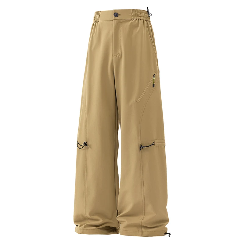 

Casual Long Pants Hiking Down Pants Windproof Dry Comfort Sports Running Long Pants Work Pants Men's Outdoor Wide-leg Long Pants