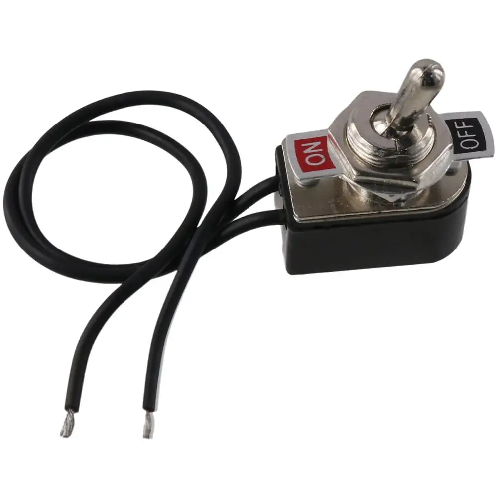 High Quality Mini Toggle Switch 2 Pin AC 6A/125V 3A/250V Toggle Rocker Switch with 5''Leads Heavy Duty Electric bicycles