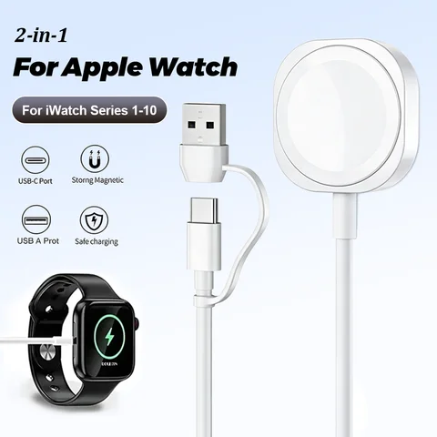 2 in 1 Magnetic Wireless USB A Fast Charger Type C Charging Cable For…