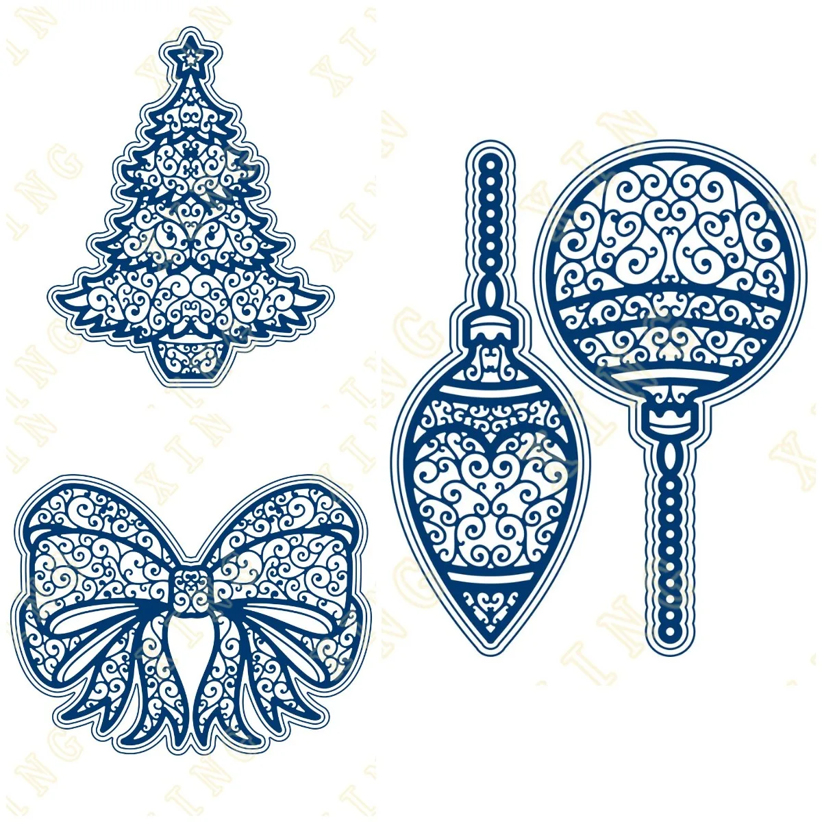 

Christmas Trinkets Centrepiece New Metal Cutting Dies Scrapbook Diary Decoration Stencil Embossing Template DIY Greeting Card