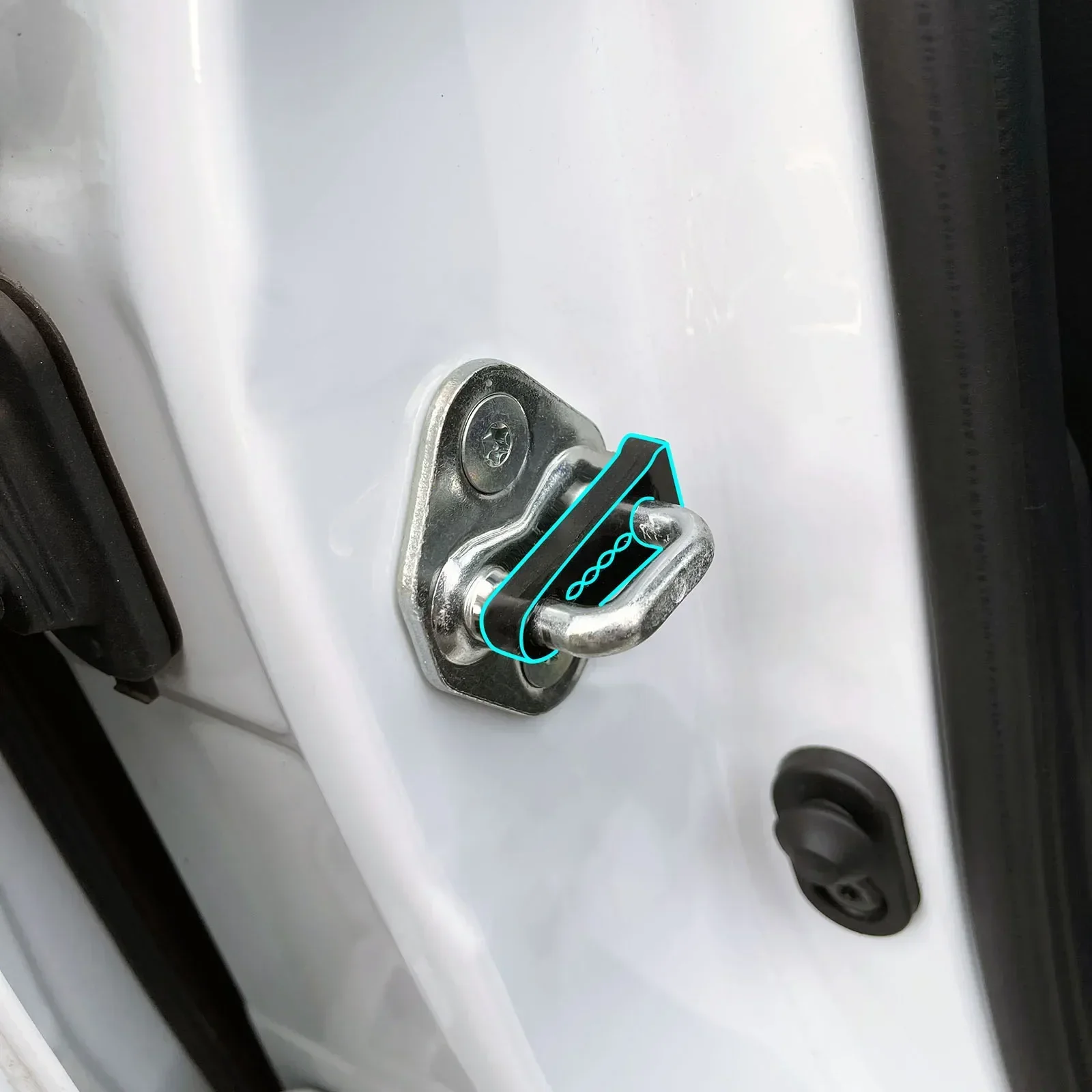 Car Door Lock Sound Deadener Damper Buffer Rattling Screaks Quiet Noise Deaf Soundproofing Seal
