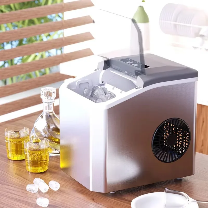 110V-240V Home Kitchen Ice Maker Machine 9 Cubes in 6 Minutes Sleek Design Efficient in Producing Ice Suitable for US UK Europe
