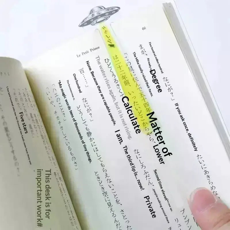 1/3Pcs Creative UFO Bookmark Transparent Acrylic Page Marker Office School Supplies Student Stationery Reading Accessories