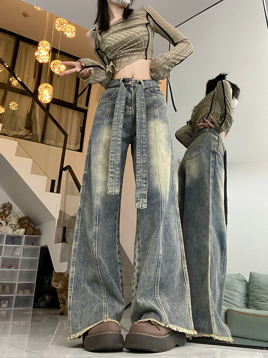 Jeans Uitbreidbare Femmes Vrouwen Broeken Kawaii Leuke Zoete Japanse Harajuku Koreaanse Vrouwelijke Denim Mode Esthetische Pastelkleur