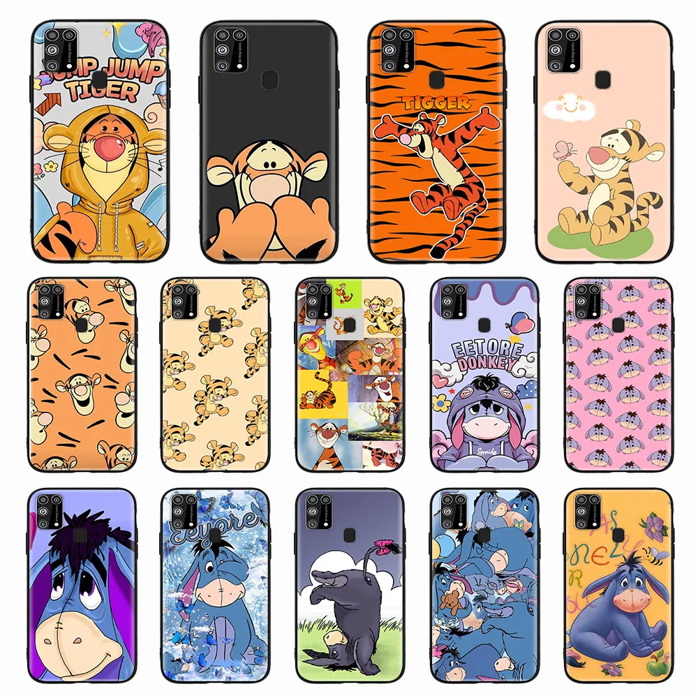 Черный чехол для Samsung Galaxy A10 A10S A20 A20S A30 A30S A40S A50 A50S A70 Quantum 2 M10 M20 M30 M30S M21, чехол для Eeyore Tigger