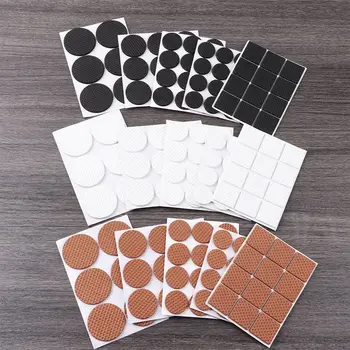 Alfombrilla antideslizante autoadhesiva de 6/9/12 piezas, cojín de parachoques, almohadillas de fieltro para patas de muebles, protectores de mesa y silla