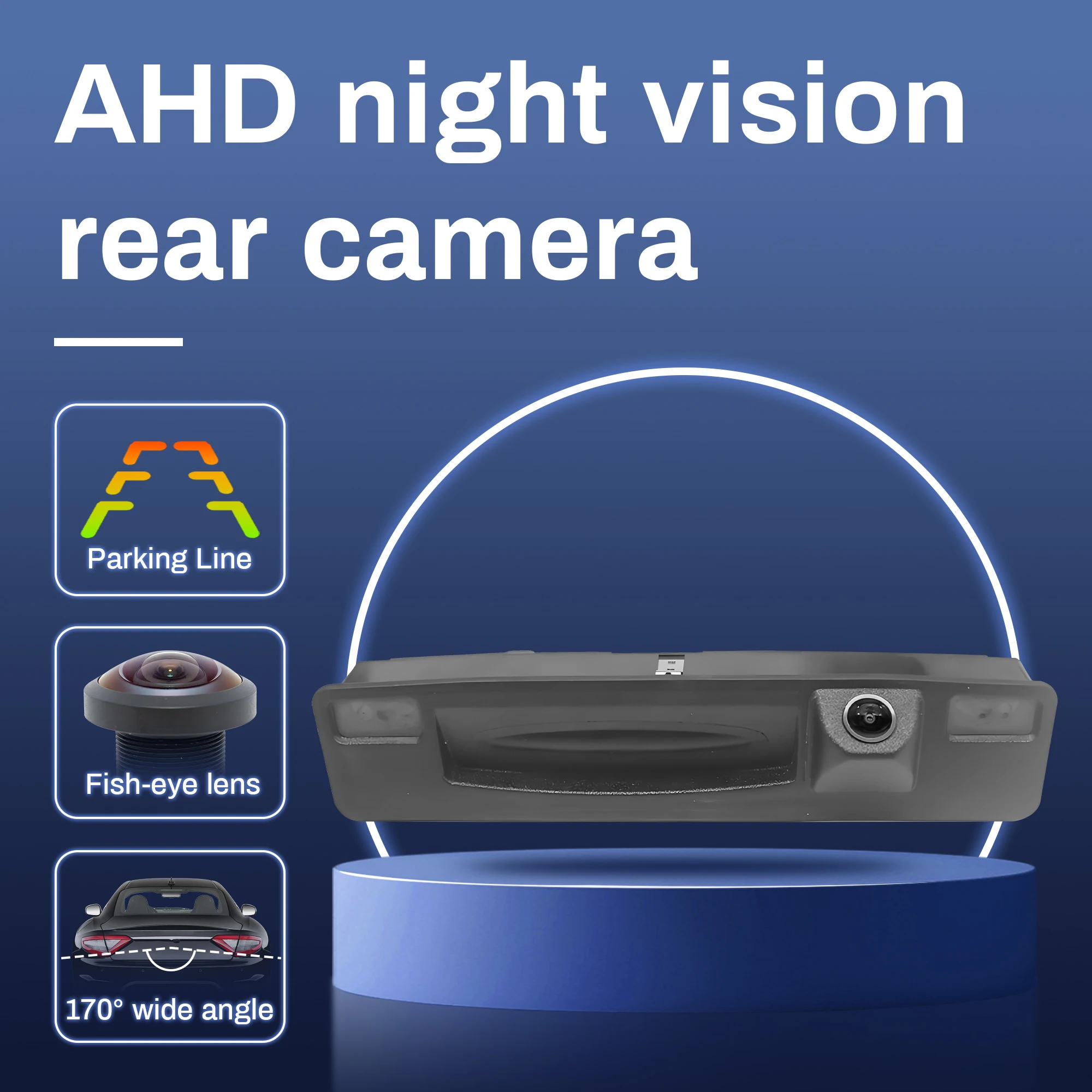 

CVBS 1080P AHD 1920x1080P/720P AHD 1280x720P 170°Car Rear Trunk Handle Camera For Ford Focus Fiesta 2015 2016 2017 2018 2019