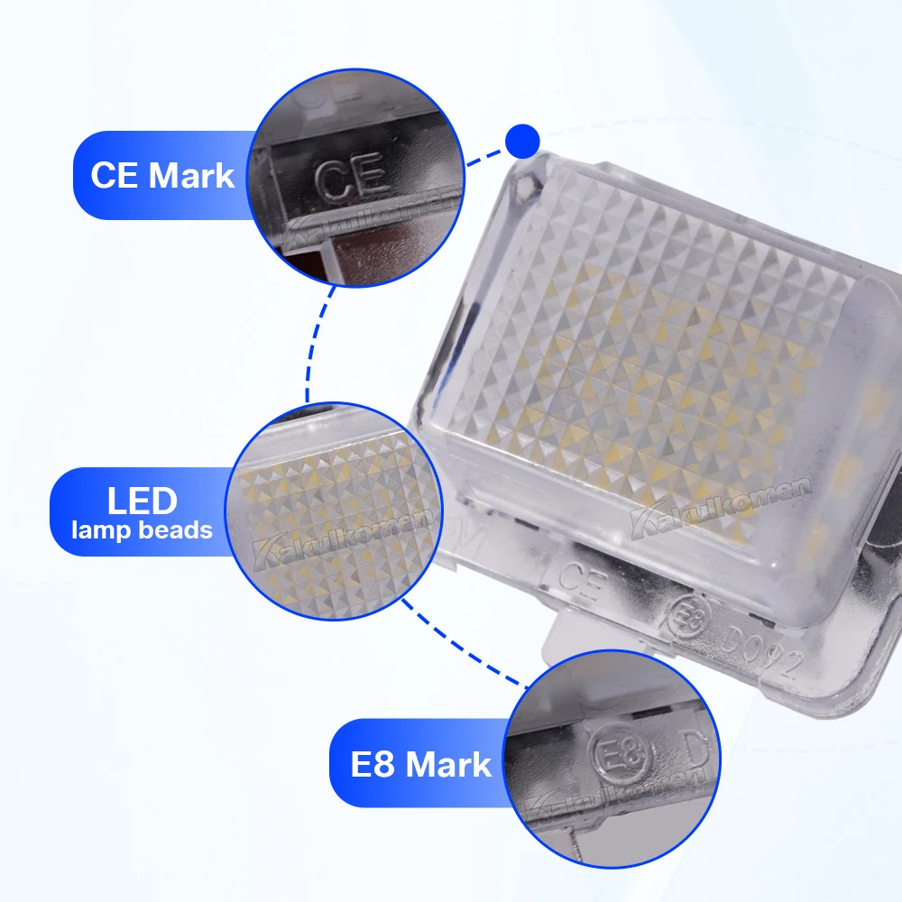 2 Stück Fehlerfreie LED-Kennzeichenbeleuchtung für Mercedes Benz W204 W212 C207 C216 W221 2007-2011 T10 Kennzeichenleuchten – Detail 4