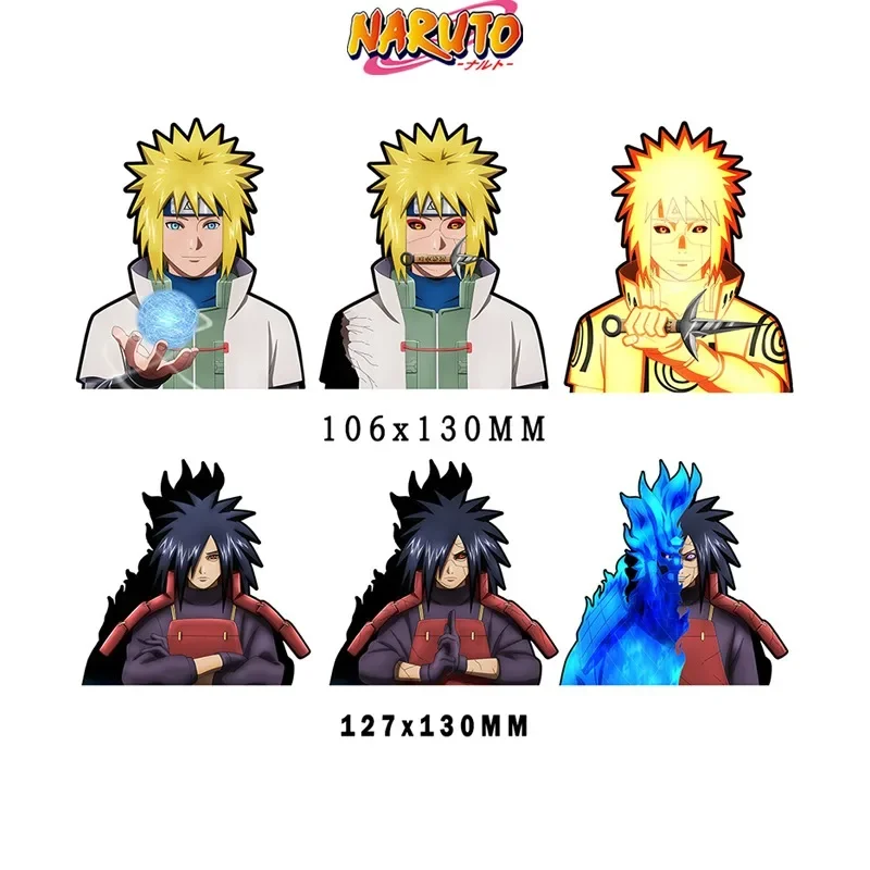 Naruto Anime Characters Series 3D Gradient Stickers Sasuke Kakashi Itachi Creative Stickers Waterproofing Change Color Toys Gift