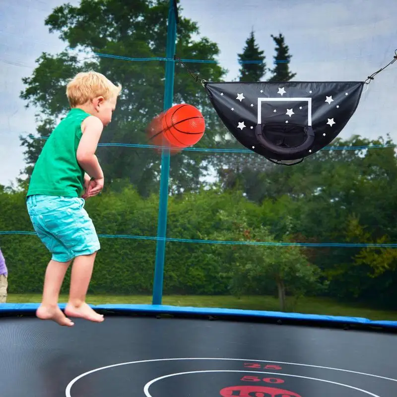 Trampolin Ring Basket Lampiran Papan Bola Basket untuk Anak-anak Dewasa Ring Basket untuk Dunk Fit Aksesori Trampolin untuk