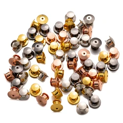 10Pcs Metal Locking Pin Backs Keepers Clasp For DIY Brooch Enamel Lapel Safety Hold Insignia Jewelry Craft Making Supplies