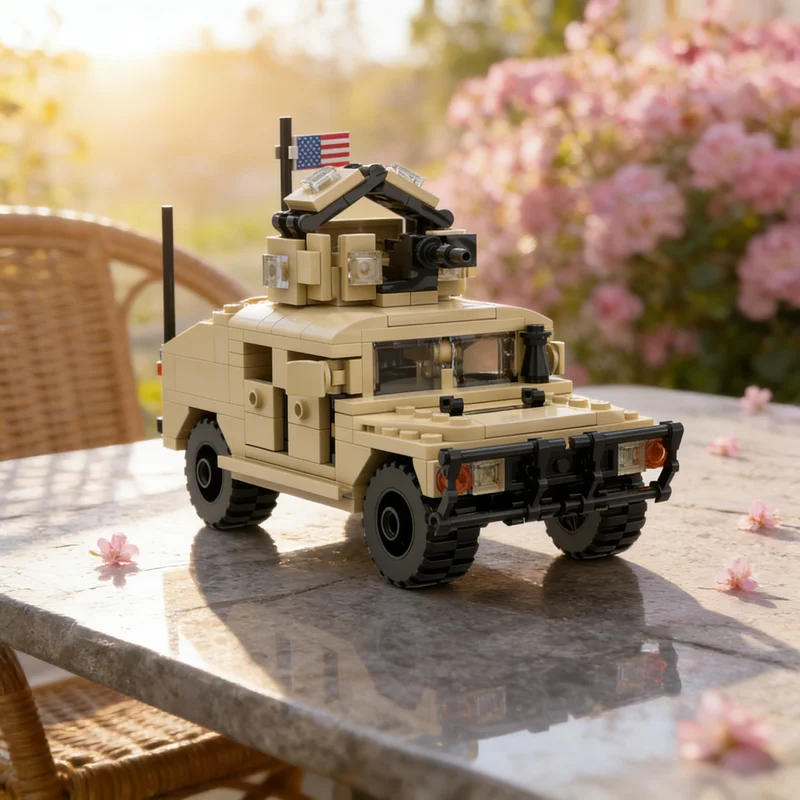 265pcs MOC Humvee With M1025 O GPK Creator Model Building Blocks Toy Gift Creative Display Collectible Desk Premium Adult Kids