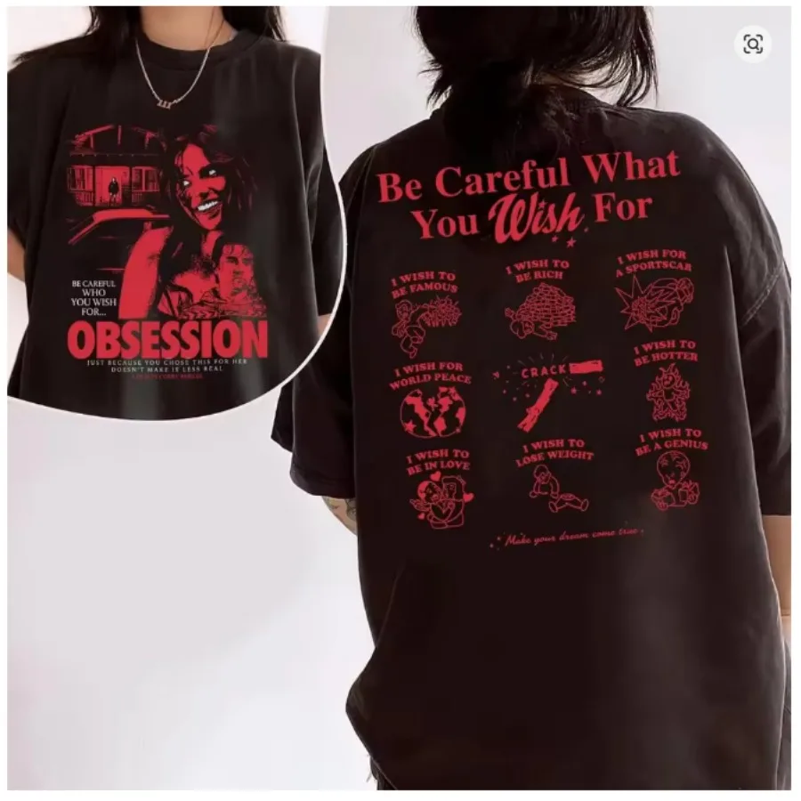 Movie Obsession One Wish Willow T-shirt Be Careful What You Wish for Short Sleeve T Shirt Aesthetic Graphics Tshirt Cotton Tees