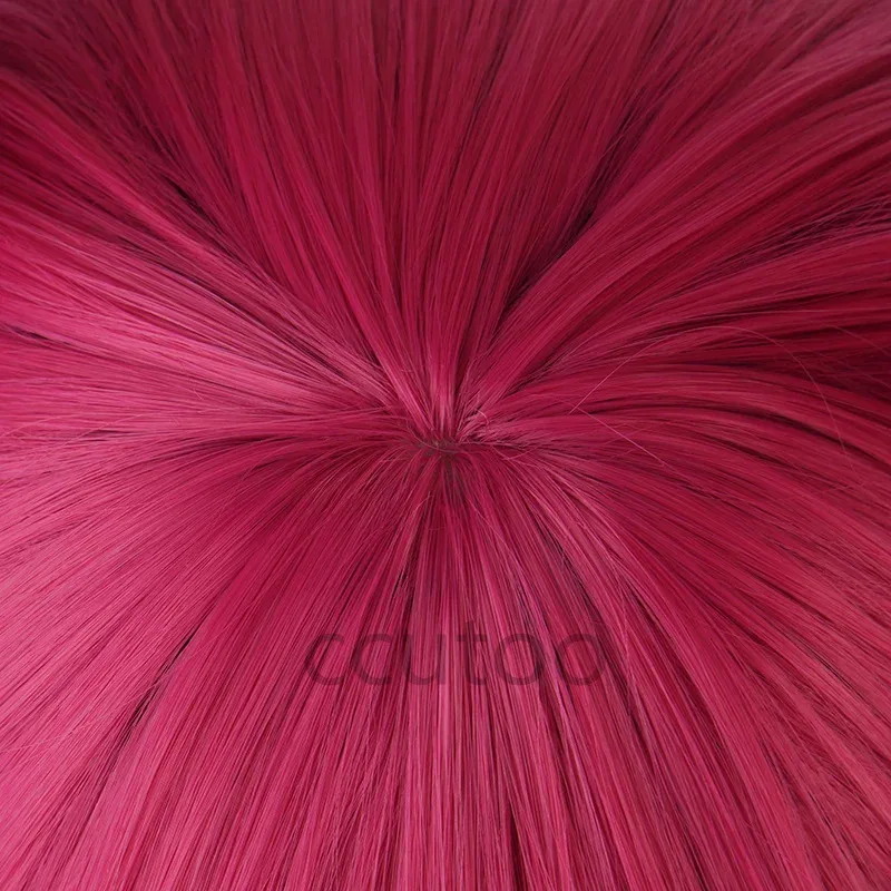 Zizi 2025 LOL Star Guardian المتمردين Xayah تأثيري امرأة لعبة الشعر الاصطناعية كوس مع رقاقة ذيل حصان قابلة للإزالة + شعر مستعار Ca #5