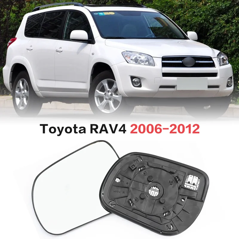 Cristal de Espejo Retrovisor Lateral Derecho para Toyota Rav4 2006 2007 2008 2009 2010 2011 2012, Cristal de Espejo Lateral Derecho con Función de Calefacción, 87931-42880, Piezas de Automóvil