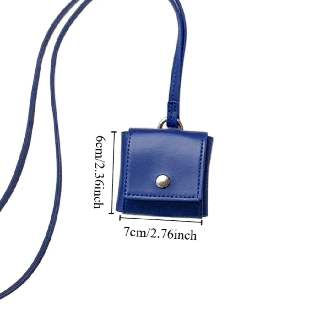 Портативная подвесная сумка для наушников из искусственной кожи, многофункциональная сумка для губной помады, держатель для карт, квадратный маленький кошелек для монет, женский