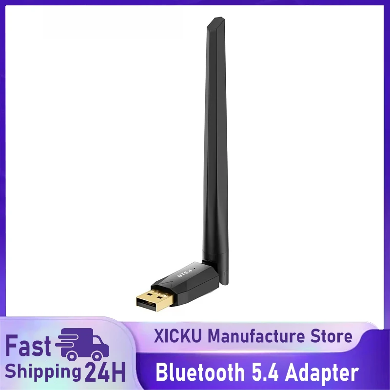 

150M Bluetooth 5.4 Adapter USB Bluetooth Dongle Driver Free for Windows 11/10/8.1 Mouse Keyboard Audio Receiver Transmitter