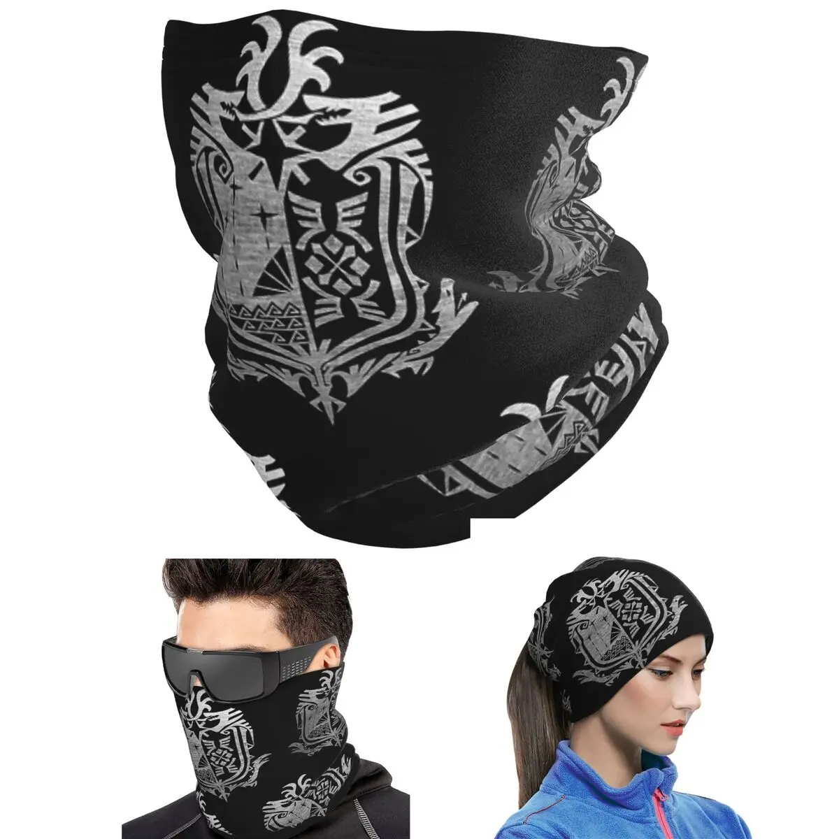 Monster Hunter World Bandana Neck Cover Printed Mask Scarf Cycling Cycling Scarf Unisex Adult Winter