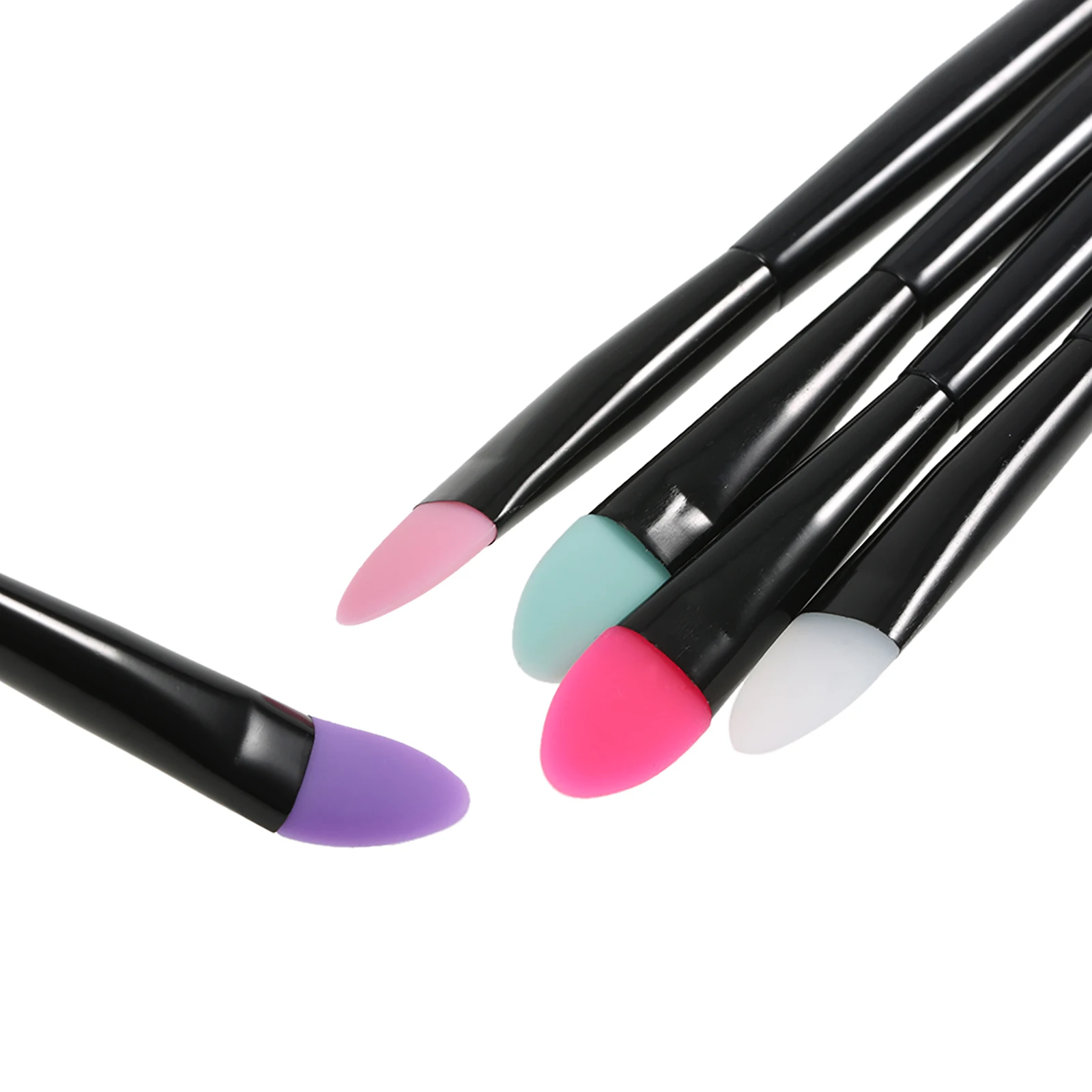 5pcs Silicone Eyeshadow Brush Kit Makeup Brush Professional Facial Cosmetic Tools for Women Makeups Eye Makeup Brushes Colorized