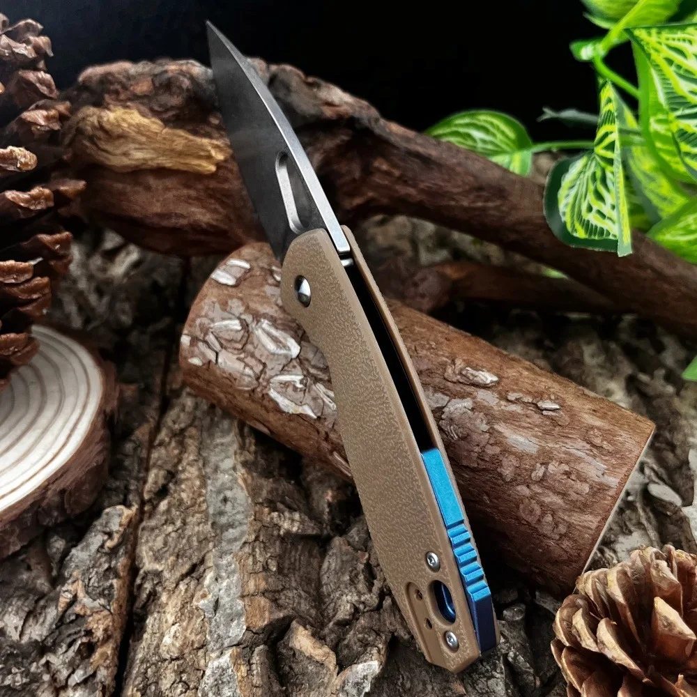 Cuchillo de bolsillo de supervivencia de alta calidad, hoja 8Cr13Mov, mango G10, cuchillos de acampada, cuchillos de autodefensa para exteriores, cuchillo plegable