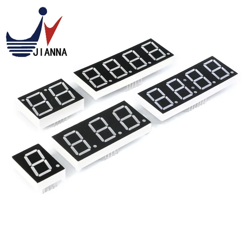 2pcs 0.56 polegadas display LED 7 Segmento 1 Bit/2 Bit/3 Bit/4 Bit Digit Tube Vermelho Cátodo Comum/Ânodo Digital 0.56 polegadas levou 7 segmento