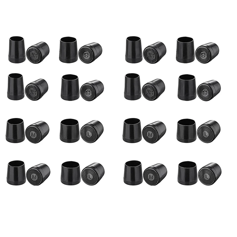 

MYMF-16 Pairs High Heel Protector Heel Repair Caps Covers, Extra Small, Small, Medium, Large, Black High Heel Protector