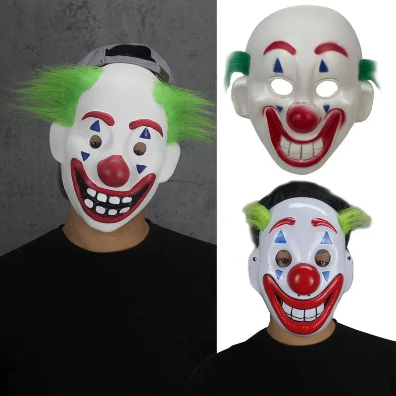 10pcs  Joker Clown Plastic Mask Masquerade Ball Party Cosplay Funny  Birthday Gift  Children Props Navidad Christmas