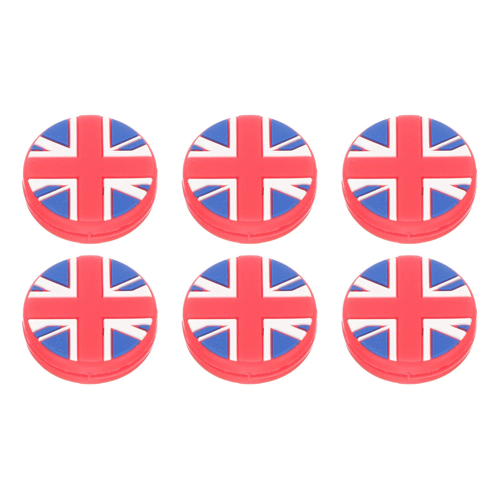 

6Pcs Tennis Dampeners National Flag Pattern Silicone Racket Vibration Shock Absorbers Reducing Impact Racquet Accessories