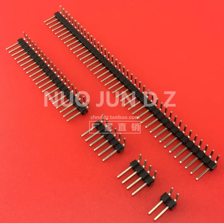 Free Shipping 10pcs 90 degree Right Angle Single Row Male Pin Header bend bent 1x40 Pin 2.54mm  High Quality
