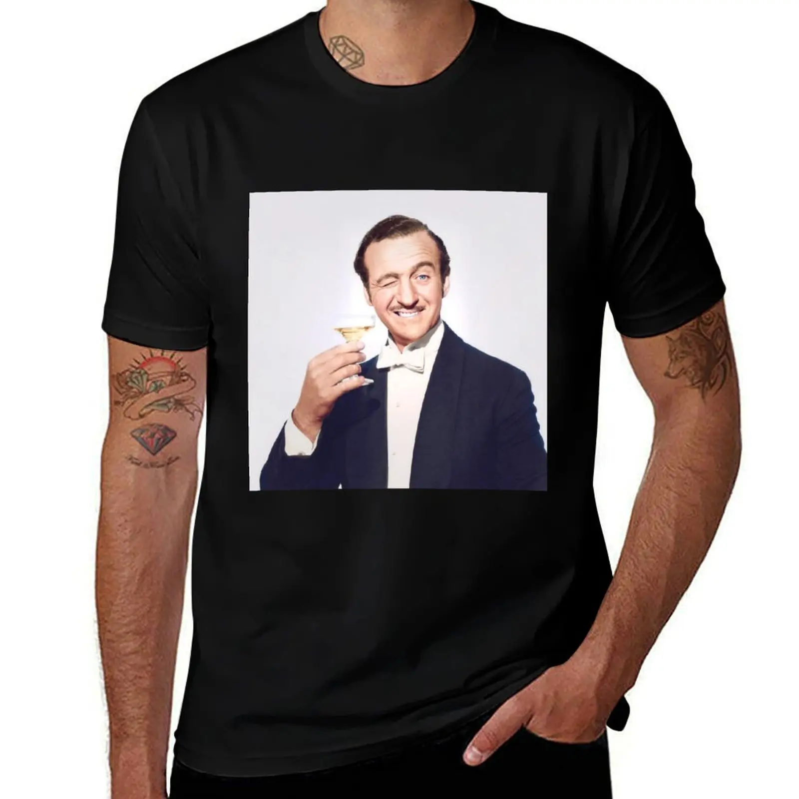 Camiseta David Niven, English Gent, talla grande, corte cómodo