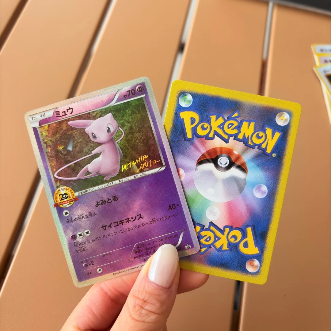 

Коллекционная карта PTCG к 20-летию: Японское издание DIY XY PROMO Mew с горячим тиснением и автографом, N-карта, аниме, мультфильм, игра, коллекционная карта, игрушка, подарок
