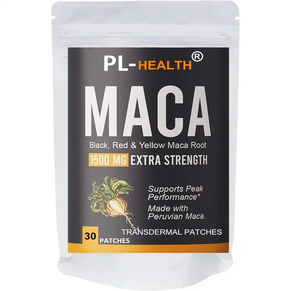 

Organic Maca Root Transdermal Patches with Black + Red + Yellow Peruvian Maca Root Extract for Men and Women 30 Patches