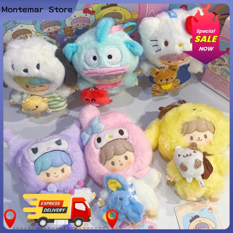 Zzoton × Sanrio ตัวละคร Love League Buddies Series ตุ๊กตาไวนิลกล่องตาบอด Kawaii น่ารักกระเป๋าจี้ตุ๊กตา Mystery กล่องของเล่นของขวัญ