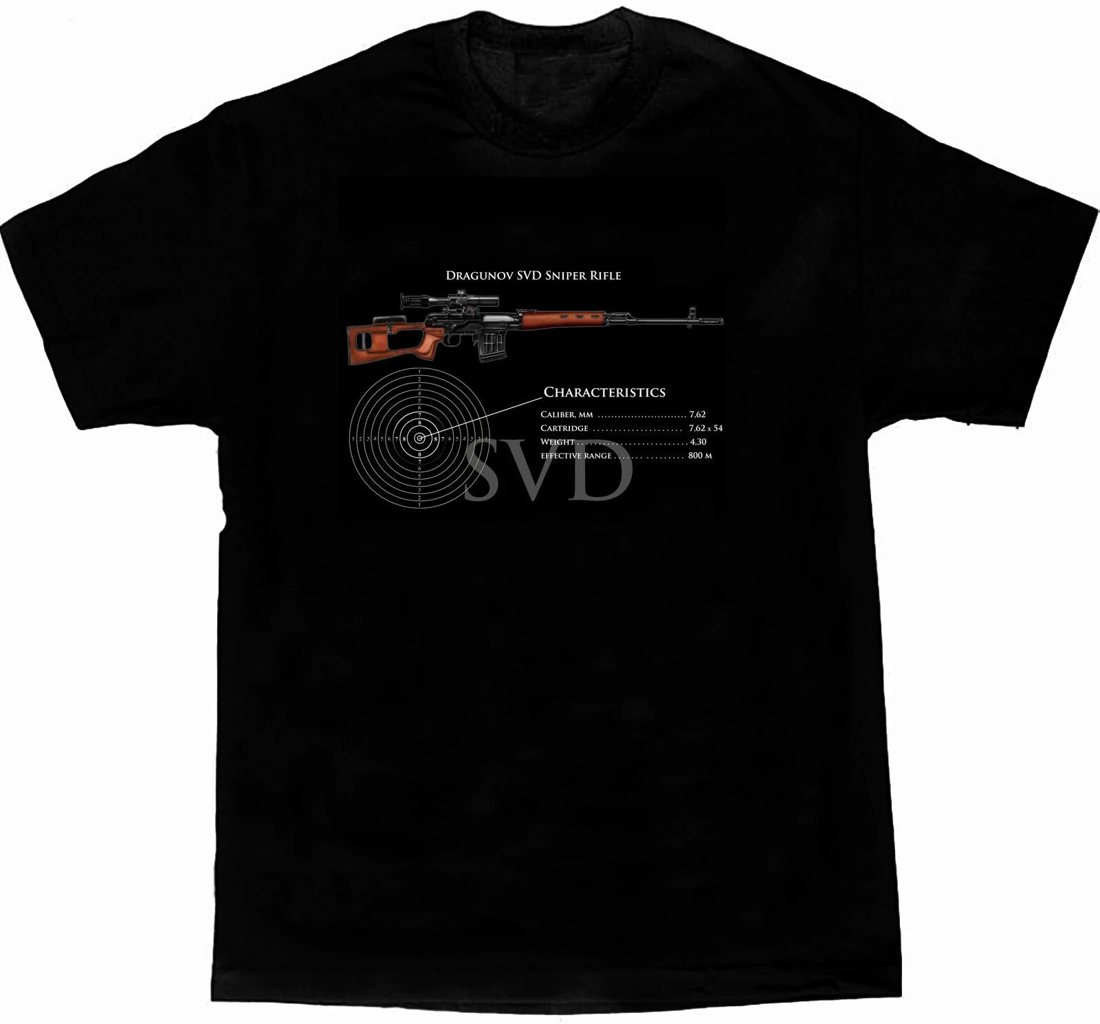 Russian Soviet SVD Dragunov Sniper Rifle T-Shirt. Summer Cotton Short Sleeve O-Neck Mens T Shirt New S-3XL