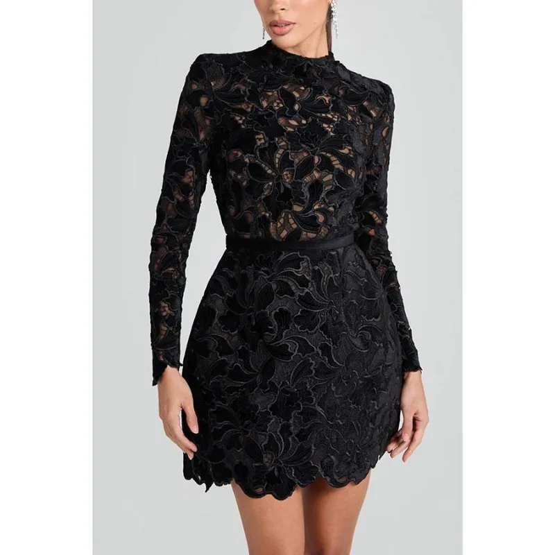 여성을위한 Bodycon 복장 유럽과 미국 봄과 가을 연대기 새로운 패턴 긴 소매 지퍼 레저 패션 파티