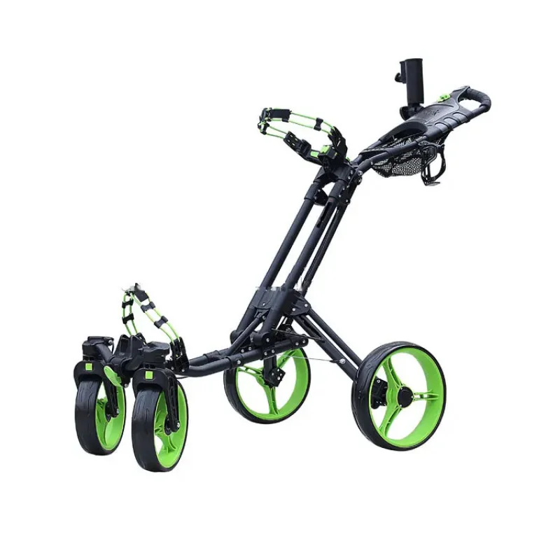 Factory Hot Selling One-click Folding 4 Wheel Golf Push By With Swivel Front Wheel
