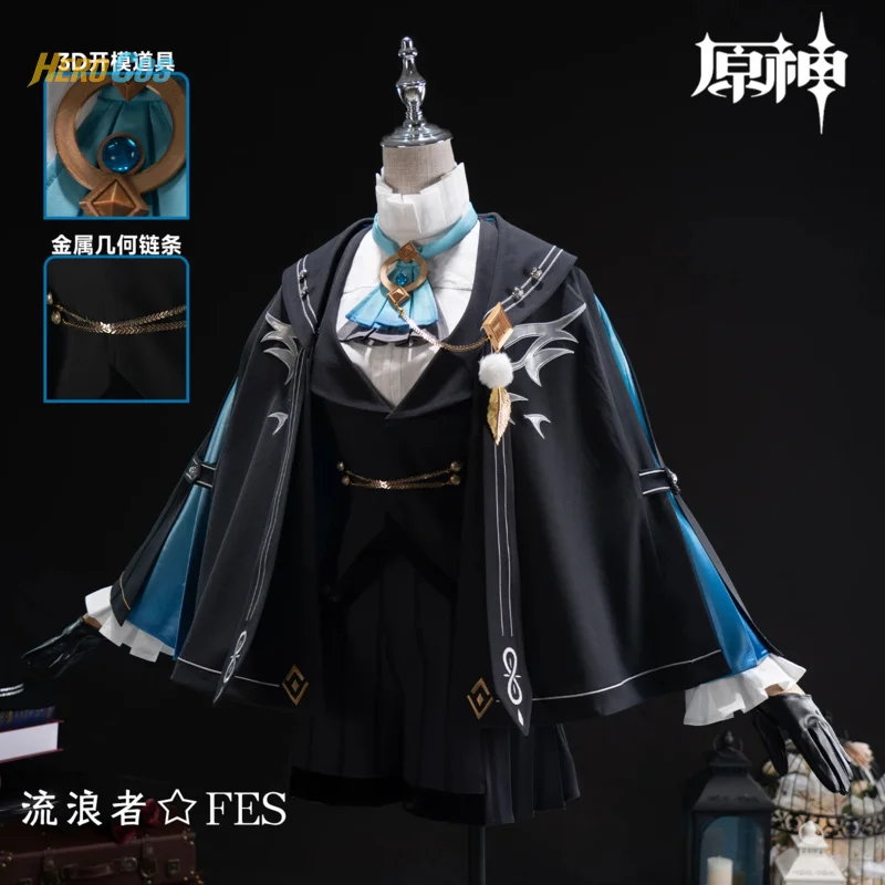 

Genshin Impact Wanderer Gorgeous Handsome Uniform Cosplay Costume Halloween Party Role Play Outfit HERO Cos