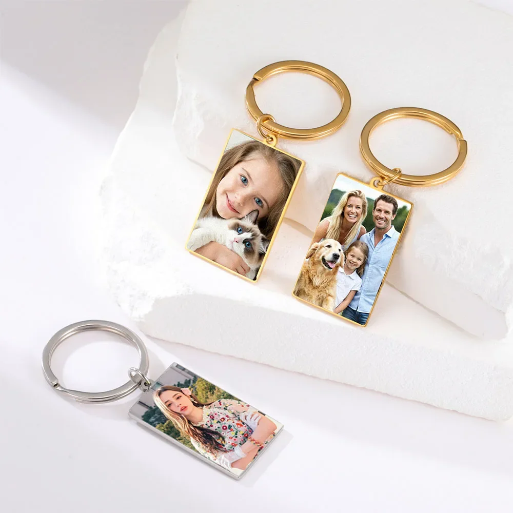 

Amaxer Personalised Custom Photo Keyring, Keychain Gift with Picture and Message,Suitable For Family,Boyfriend Valentines Gifts